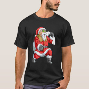 Christmas Santa Karate Funny Boys Kids Pajama Xmas T-Shirt