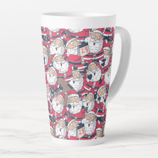 Christmas Santa Latte Mug (Right Angle)