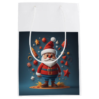 Christmas santa medium gift bag