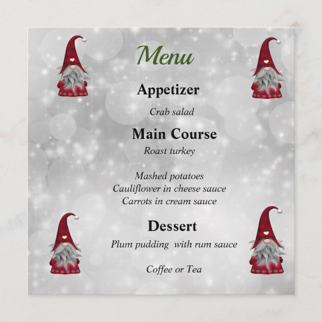 Christmas Santa Menu (Front)