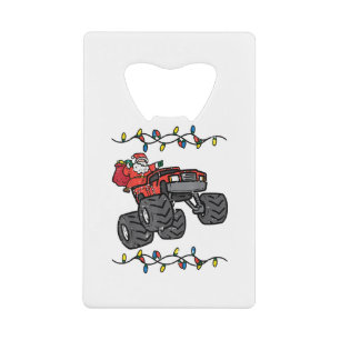 Christmas Santa Monster Truck Boys Kids Toddler Yo