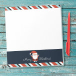 Christmas Santa Notepad<br><div class="desc">A cute Santa Claus notepad with the words Merry Christmas! If you like,  you can personalise the Merry Christmas text with your own greeting instead. Designed for you by Blackberry Boulevard.</div>