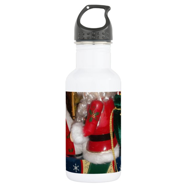  Christmas Santa on a Horse with Snow Art Print 532 Ml Water Bottle (Front)