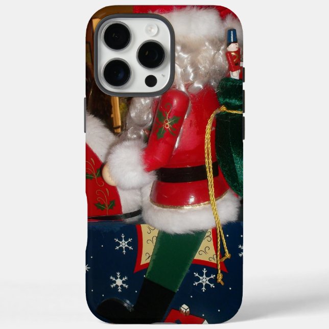 Christmas Santa on a Horse with Snow Art Print Case-Mate iPhone Case (Back)
