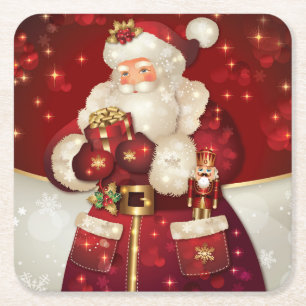 Christmas Santa Paper Coasters
