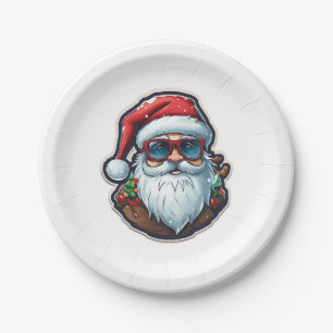 Christmas Santa Paper Plate