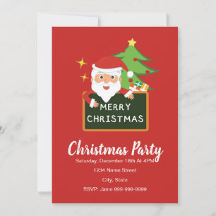 Christmas Santa Party Invitation
