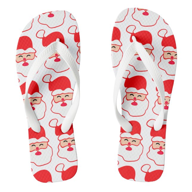 Christmas Santa Pattern Jandals (Footbed)
