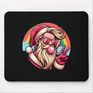 Christmas Santa Peace Pink Xmas Bubble Gum Gay Rai Mouse Pad