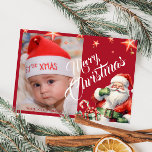 Christmas Santa Personalised Photo Red Postcard<br><div class="desc">Christmas Personalised Photo Postcard Santa Claus
Collection: 
https://www.zazzle.com/collections/love_christmas_collection-119212194434211063</div>