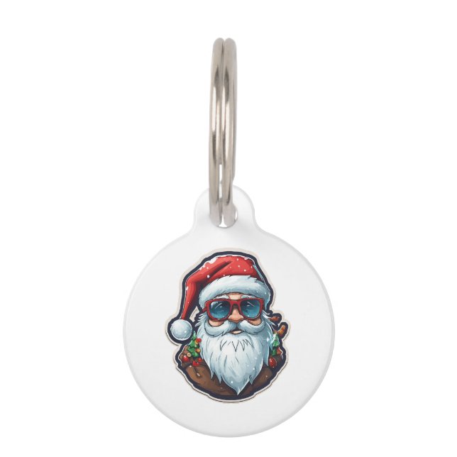 Christmas Santa Pet Tag (Front)