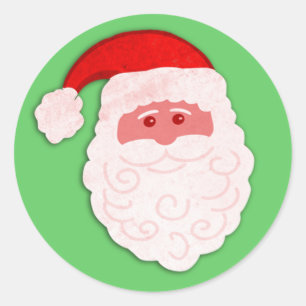 Christmas Santa red & green sticker