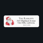 Christmas Santa Return Address Label<br><div class="desc">Beautiful painted Santa Claus portrait,  return address labels. Customise font style,  colour and size. Designed to match our Enchanted Christmas Collection.</div>