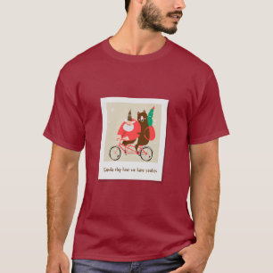 Christmas Santa Riding Bike Bear T-Shirt