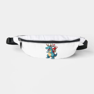 Christmas Santa Riding Dinosaur Deer Xmas (1) Bum Bags