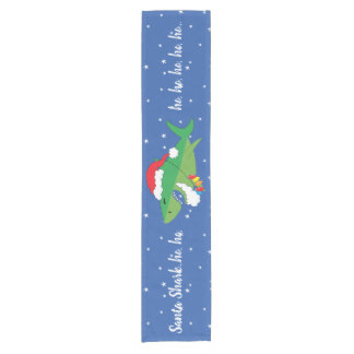 Christmas Santa Shark Personalize 14 x 72 Short Table Runner
