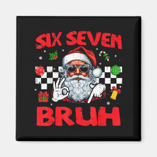 Christmas Santa Six Seven Bruh 67 Meme 6 7 Mens Bo Magnet