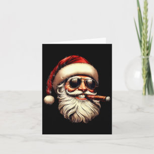 Christmas Santa Smoking Cigar With Sungl Cigar Smo Card