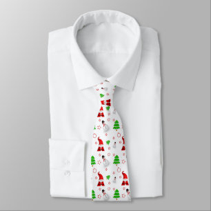 Christmas Santa Snowman Tie