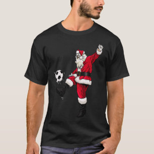 Christmas Santa Soccer s  Soccer Lover and Santa L T-Shirt