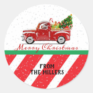 Christmas Santa Truck Stickers