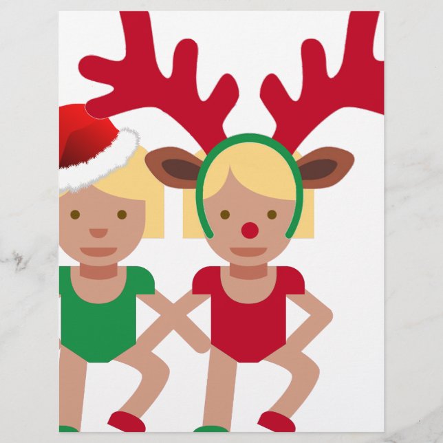 christmas santa twins emoji (Front)