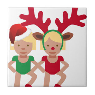 christmas santa twins emoji tile