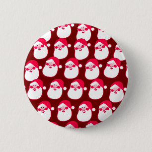 Christmas Santa Wallpaper 6 Cm Round Badge