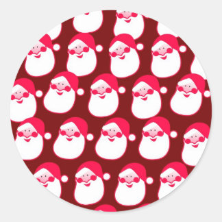 Christmas Santa Wallpaper Classic Round Sticker