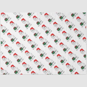 Christmas Santa West Highland White Terrier Westie Tissue Paper