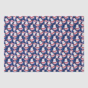 Christmas Santa with Candy Cane and Snowflakes Tissue Paper