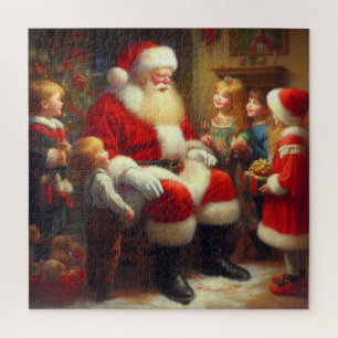 Christmas Santa With Children 3 Jigsaw Puzzle