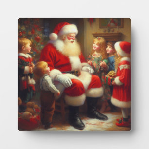 Christmas Santa with Children 3 Plaque