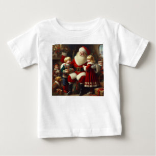 Christmas Santa with Children 6 Baby T-Shirt