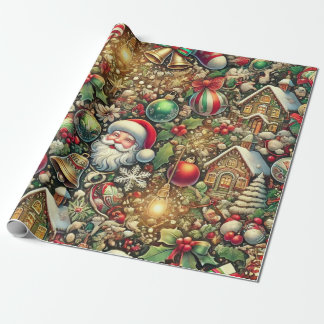 christmas santa wrapping paper