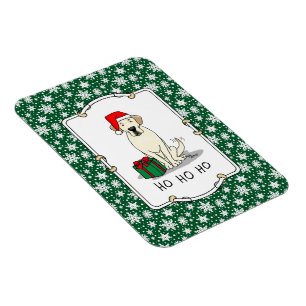 Christmas Santa Yellow Labrador Retriever Cute Magnet