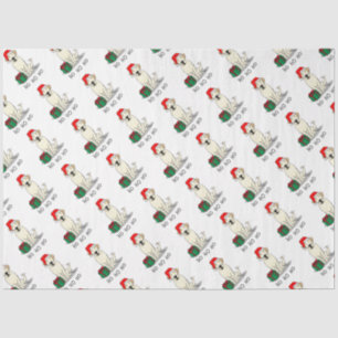 Christmas Santa Yellow Labrador Retriever Cute Tissue Paper