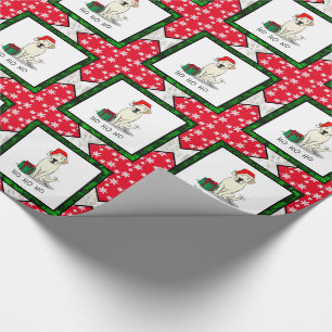 Christmas Santa Yellow Labrador Retriever Cute Wrapping Paper