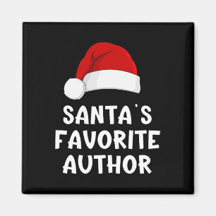 Christmas Santa's Favorite Author Funny Xmas Pajam Magnet