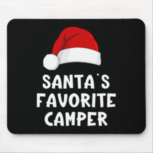 Christmas Santa's Favorite Camper Funny Xmas Pajam Mouse Pad
