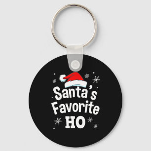 Christmas Santa's Favorite Ho Shirt, Adult Naughty Key Ring