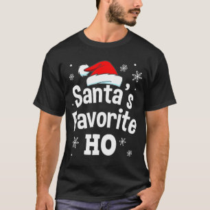 Christmas Santa's Favorite Ho Shirt, Adult Naughty T-Shirt