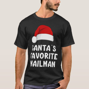Christmas Santa's Favorite Mailman Funny Xmas Paja T-Shirt