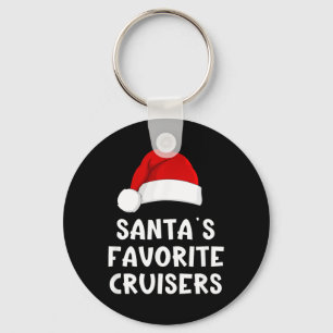 Christmas Santas Favourite Cruisers Funny Cruising Key Ring