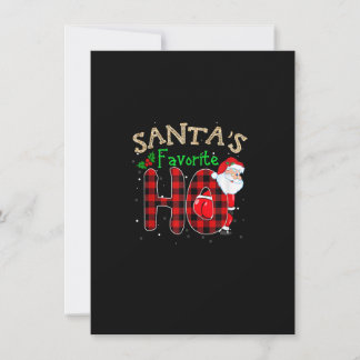Christmas Santa's Favourite Ho Xmas Pajama Funny N Invitation