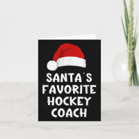 Christmas Santas Favourite Hockey Coach Funny Xmas