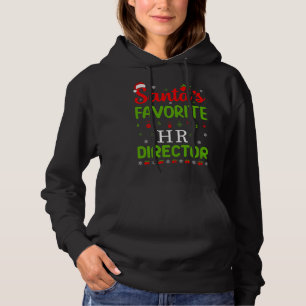 Christmas Santa's Favourite Hr Director Cute Merry Hoodie