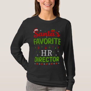Christmas Santa's Favourite Hr Director Cute Merry T-Shirt