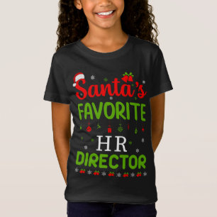 Christmas Santa's Favourite Hr Director Cute Merry T-Shirt