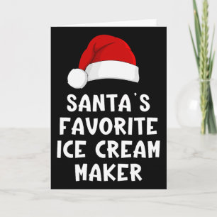Christmas Santa's Favourite Ice Cream Maker Funny  Card